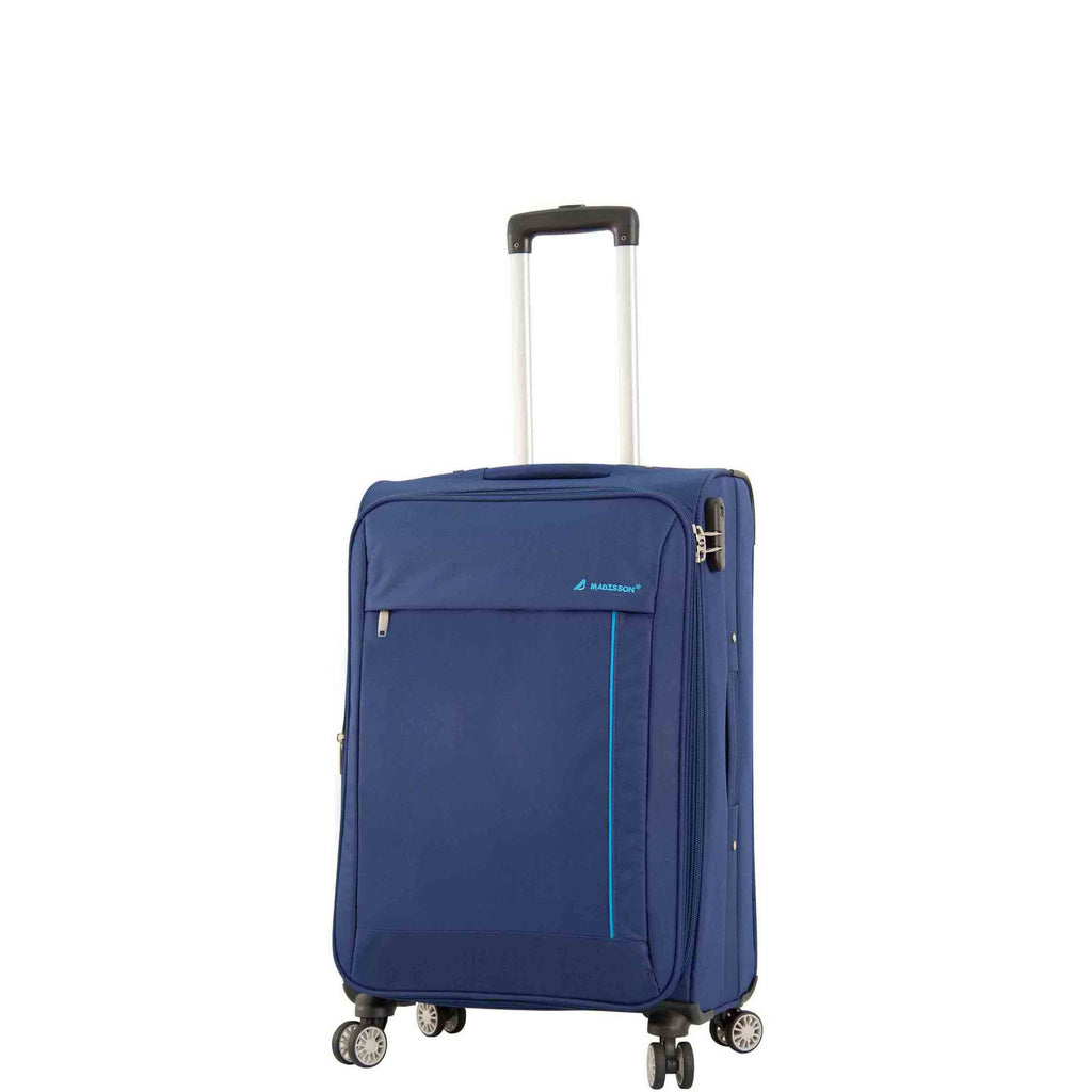 DR549 Expandable 8 Spinner Wheel Soft Luggage Navy 2