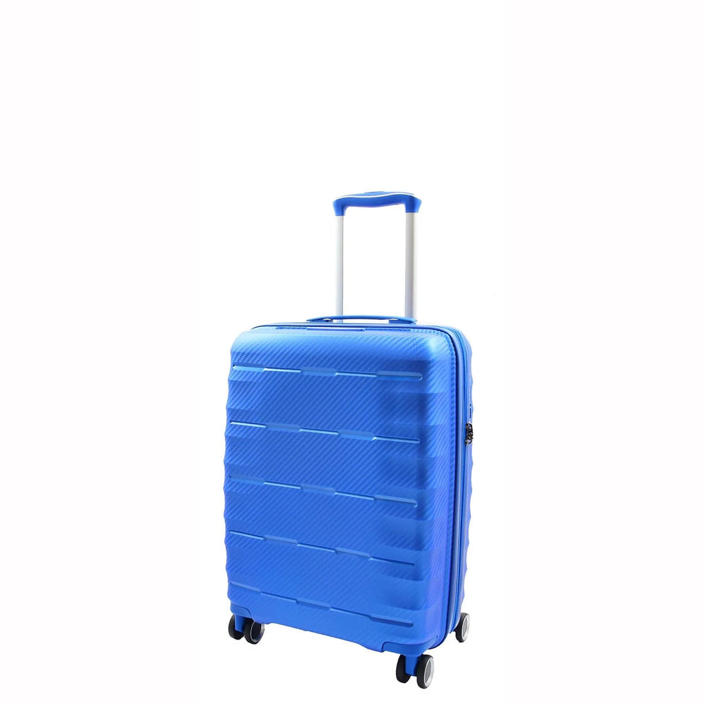 DR541 Expandable ABS Luggage with 8 Wheels Blue 8