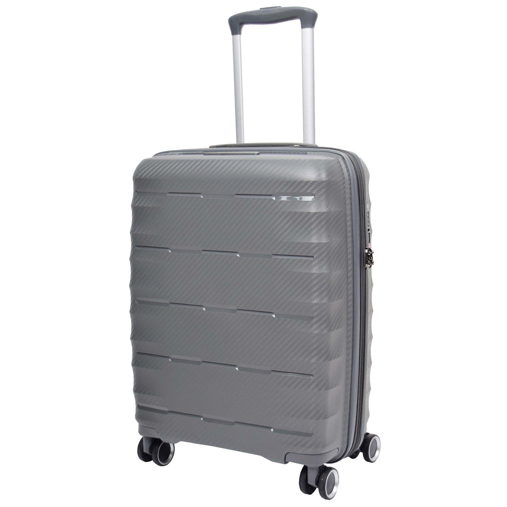 DR541 Expandable ABS Luggage With 8 Wheels Grey 12