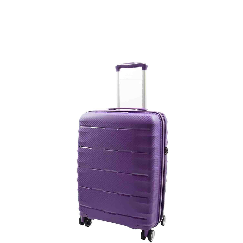 DR541 Expandable ABS Luggage with 8 Wheels Purple 8