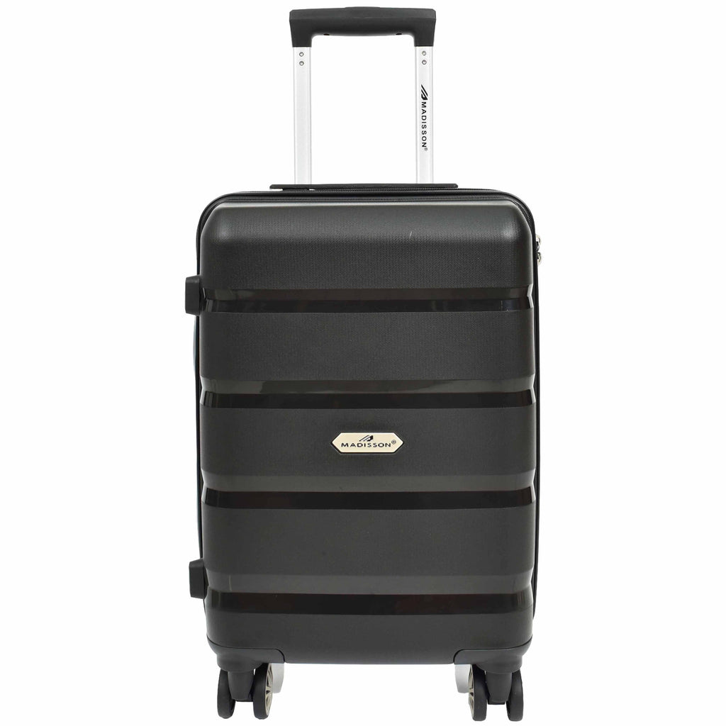DR646 Expandable Travel Suitcases Hard Shell Four Wheel PP Luggage Black 12