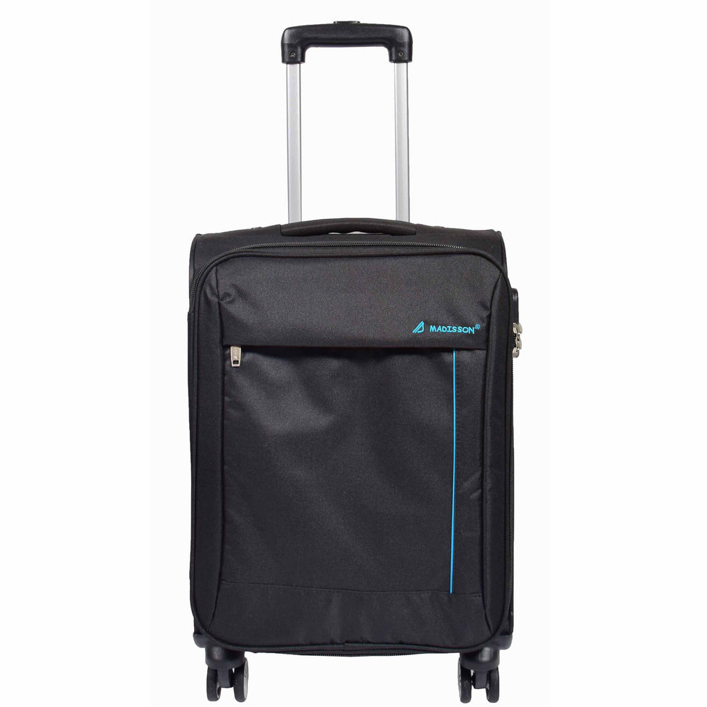 DR549 Expandable 8 Spinner Wheel Soft Luggage Black 13
