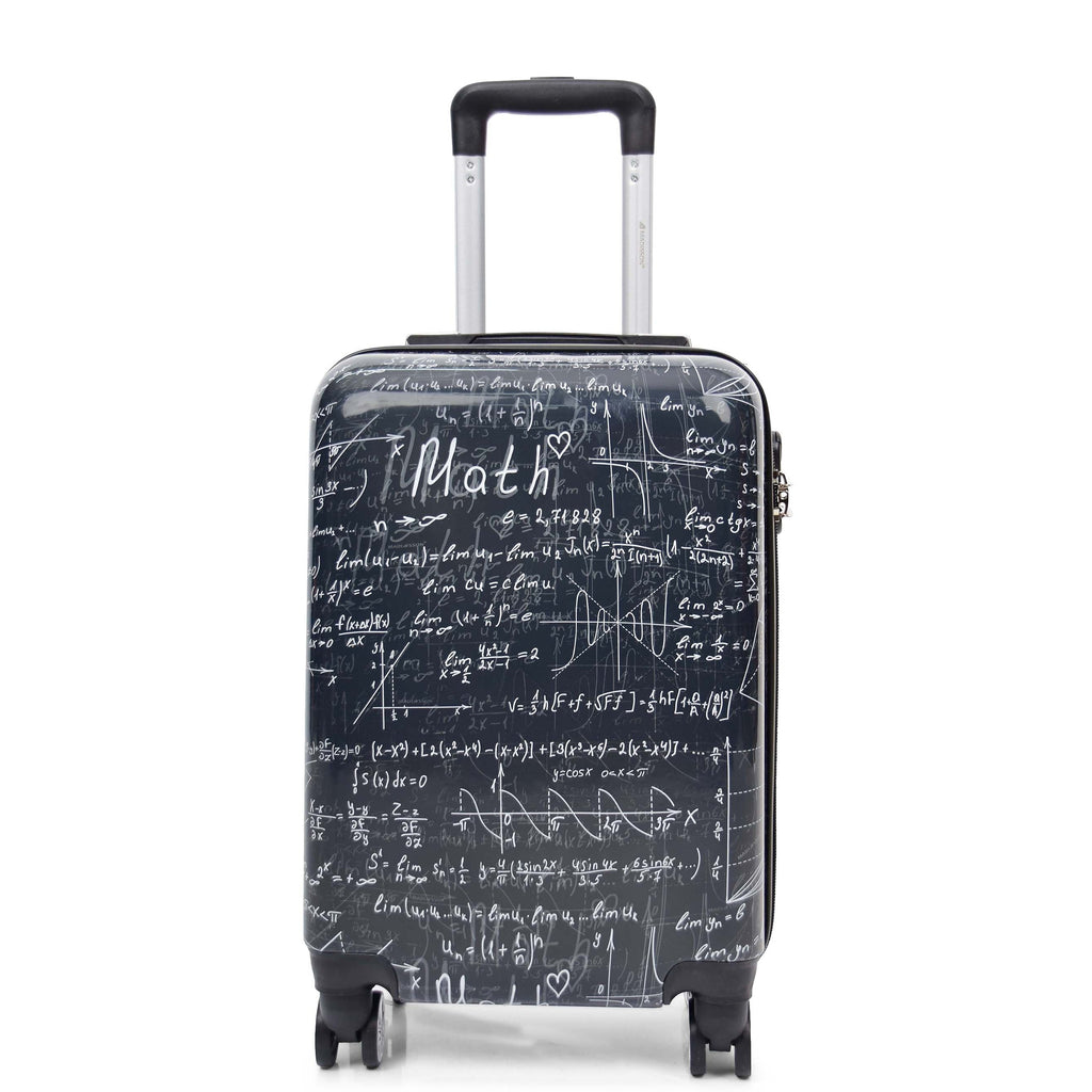 DR569 Expandable Hard Shell Suitcase Four Wheel Luggage Maths Print 3