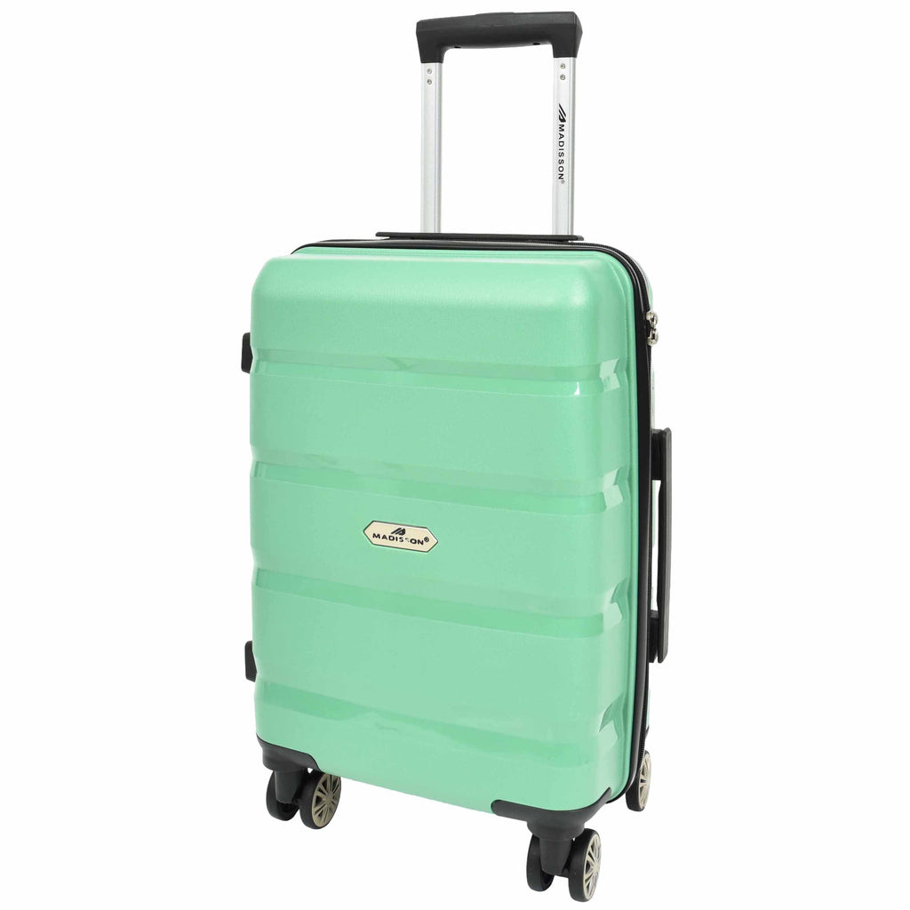 DR646 Expandable Travel Suitcases Hard Shell Four Wheel PP Luggage Lime 14