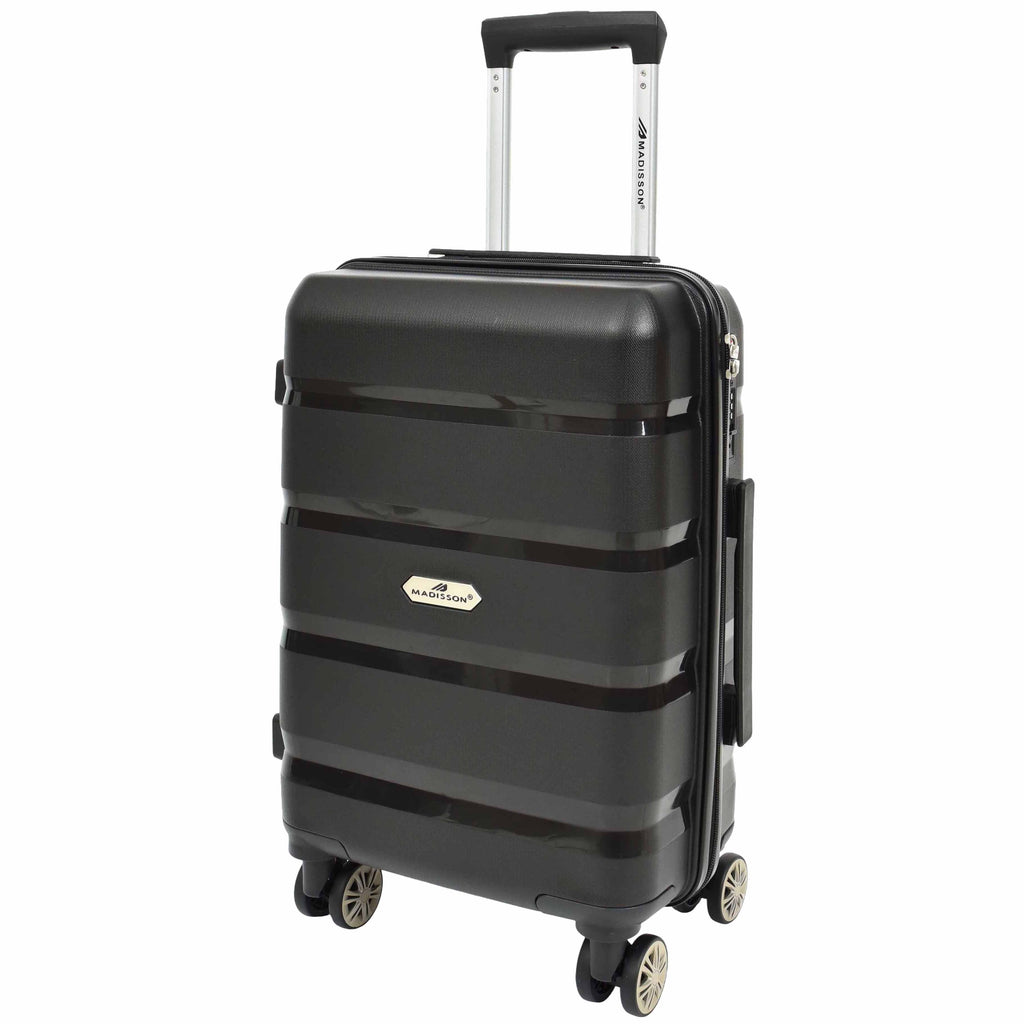 DR646 Expandable Travel Suitcases Hard Shell Four Wheel PP Luggage Black 13