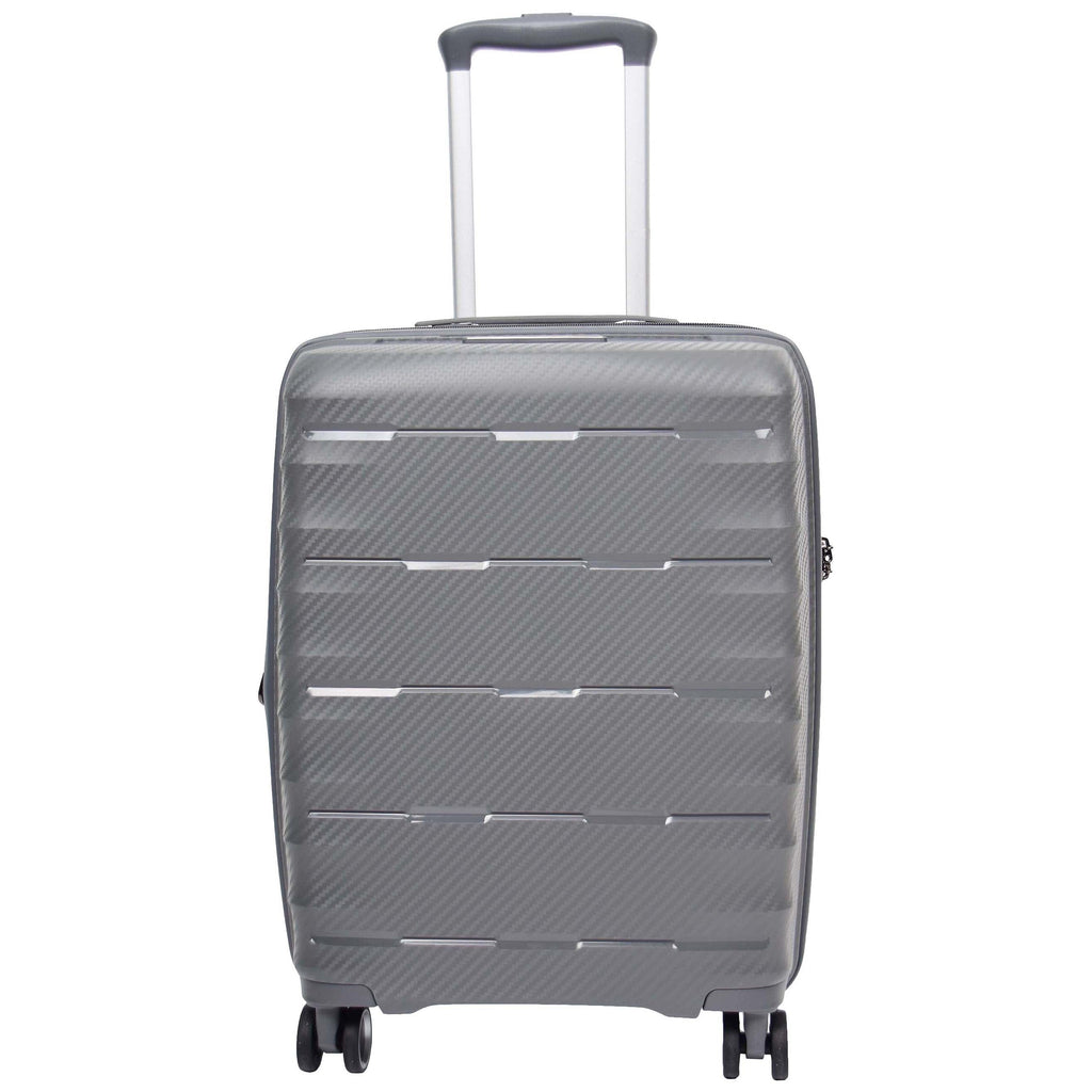 DR541 Expandable ABS Luggage With 8 Wheels Grey 13