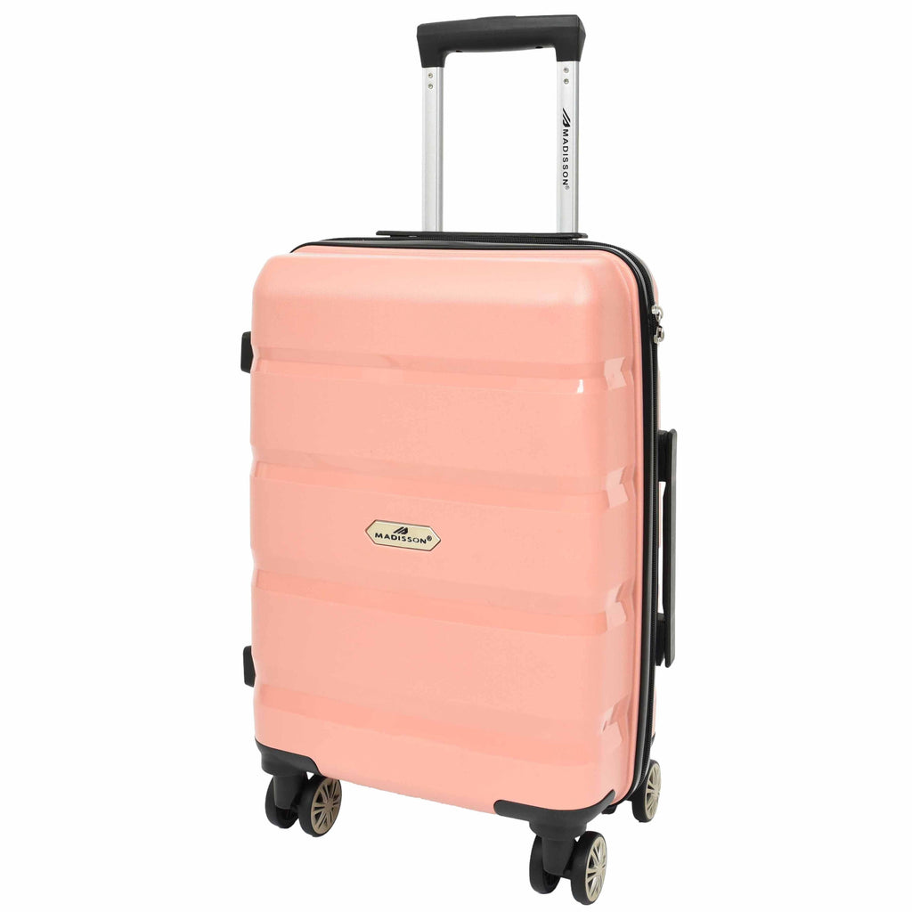 DR646 Expandable Travel Suitcases Hard Shell Four Wheel PP Luggage Rose Gold 13