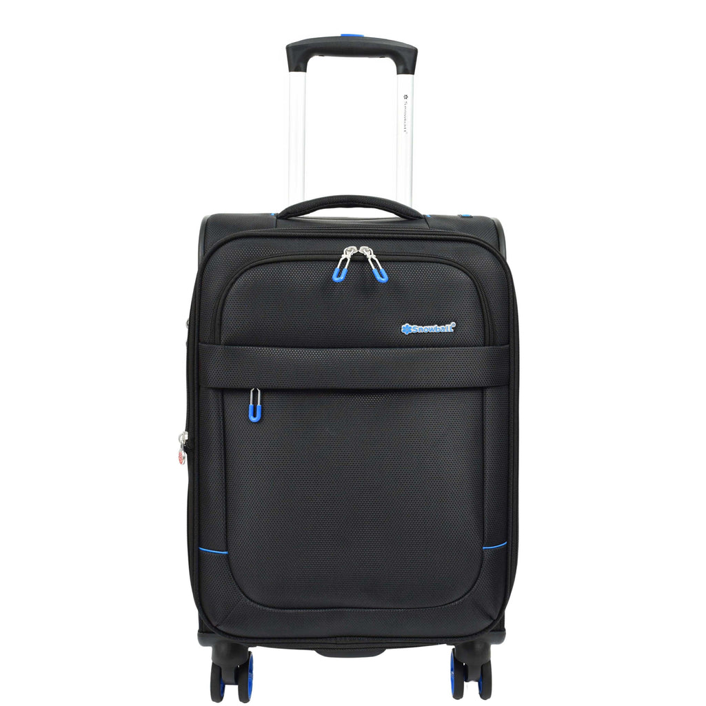 DR627 Eight Spinner Wheeled Soft Expandable Suitcase Black 13