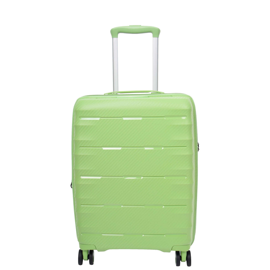DR541 Expandable ABS Luggage With 8 Wheels Lime Green 13