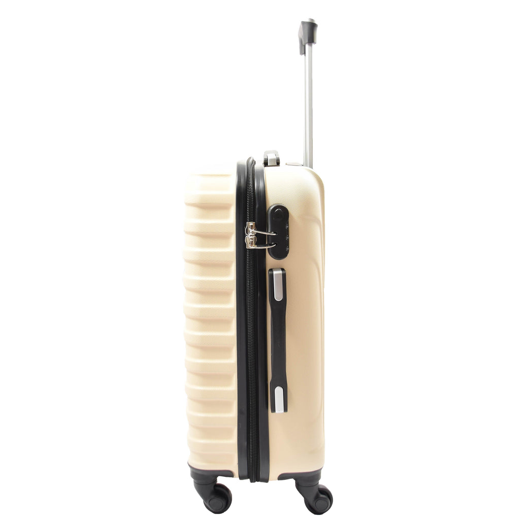 DR552 Hard Shell Four Wheel Suitcase Luggage Off White 11