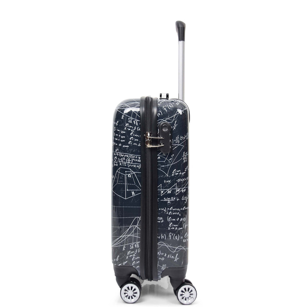 DR569 Expandable Hard Shell Suitcase Four Wheel Luggage Maths Print 4