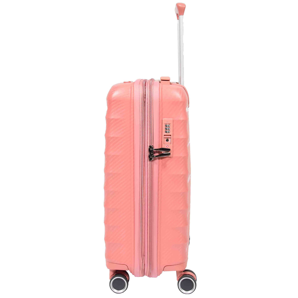 DR541 Expandable ABS Luggage With 8 Wheels Rose Gold 14