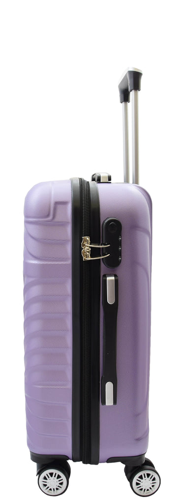 DR497 Hard Shell Four Wheel Luggage Digit Lock Purple 14