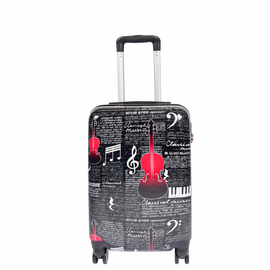 DR607 Classical Music Printed Four Wheeled Hard Shell Luggage 14