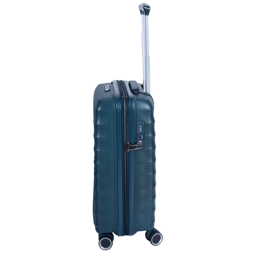 DR541 Expandable ABS Luggage With 8 Wheels Green 14