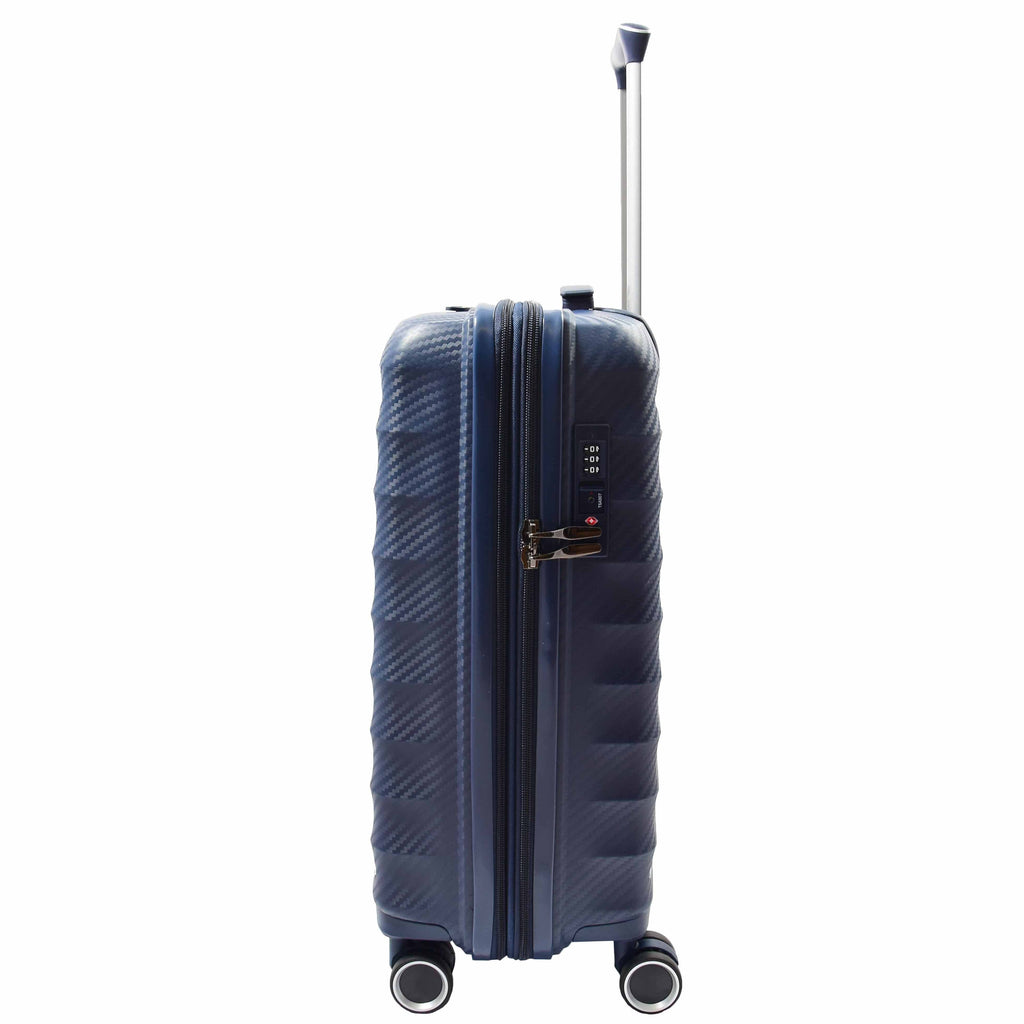 DR541 Expandable ABS Luggage With 8 Wheels Navy 11