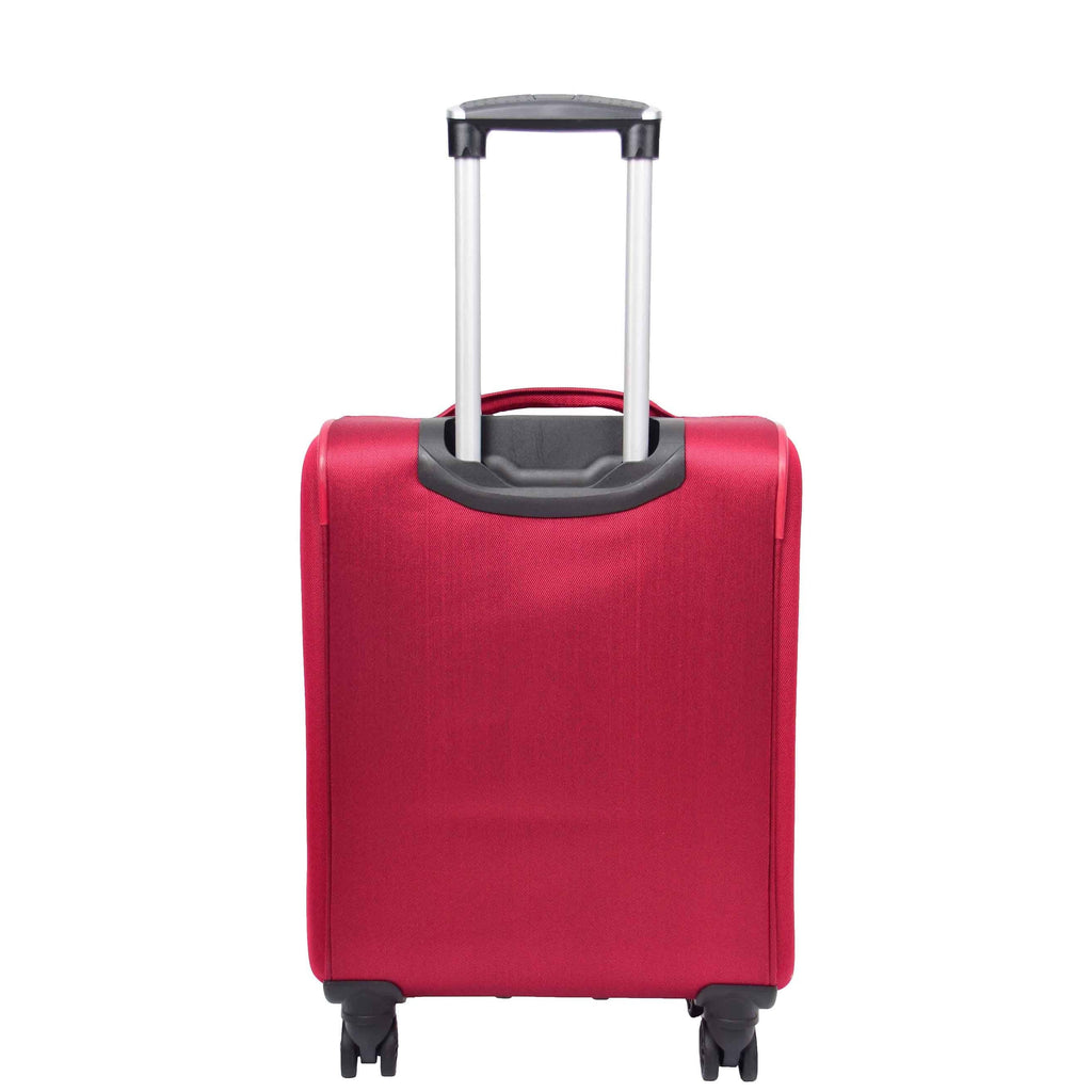 DR568 Soft Case Four Wheel Travel Luggage Suitcase Burgundy 4