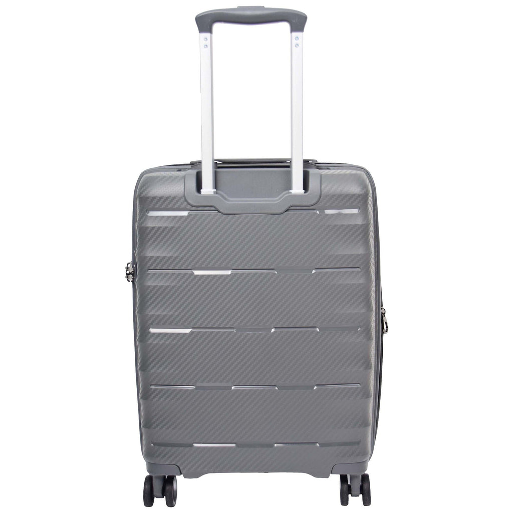 DR541 Expandable ABS Luggage With 8 Wheels Grey 15