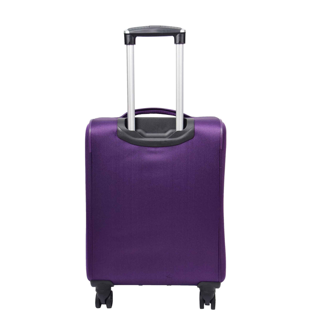 DR568 Soft Case Four Wheel Travel Luggage Suitcase Purple 4