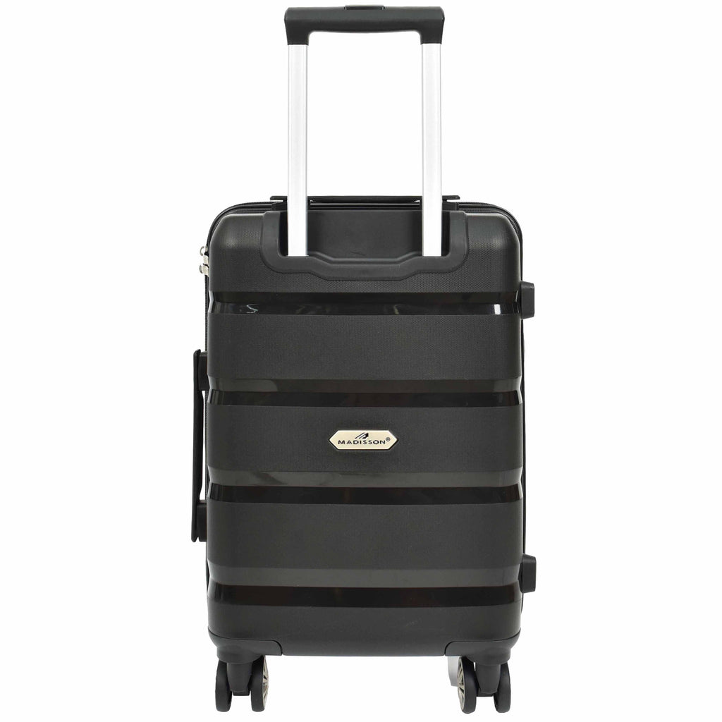 DR646 Expandable Travel Suitcases Hard Shell Four Wheel PP Luggage Black 15