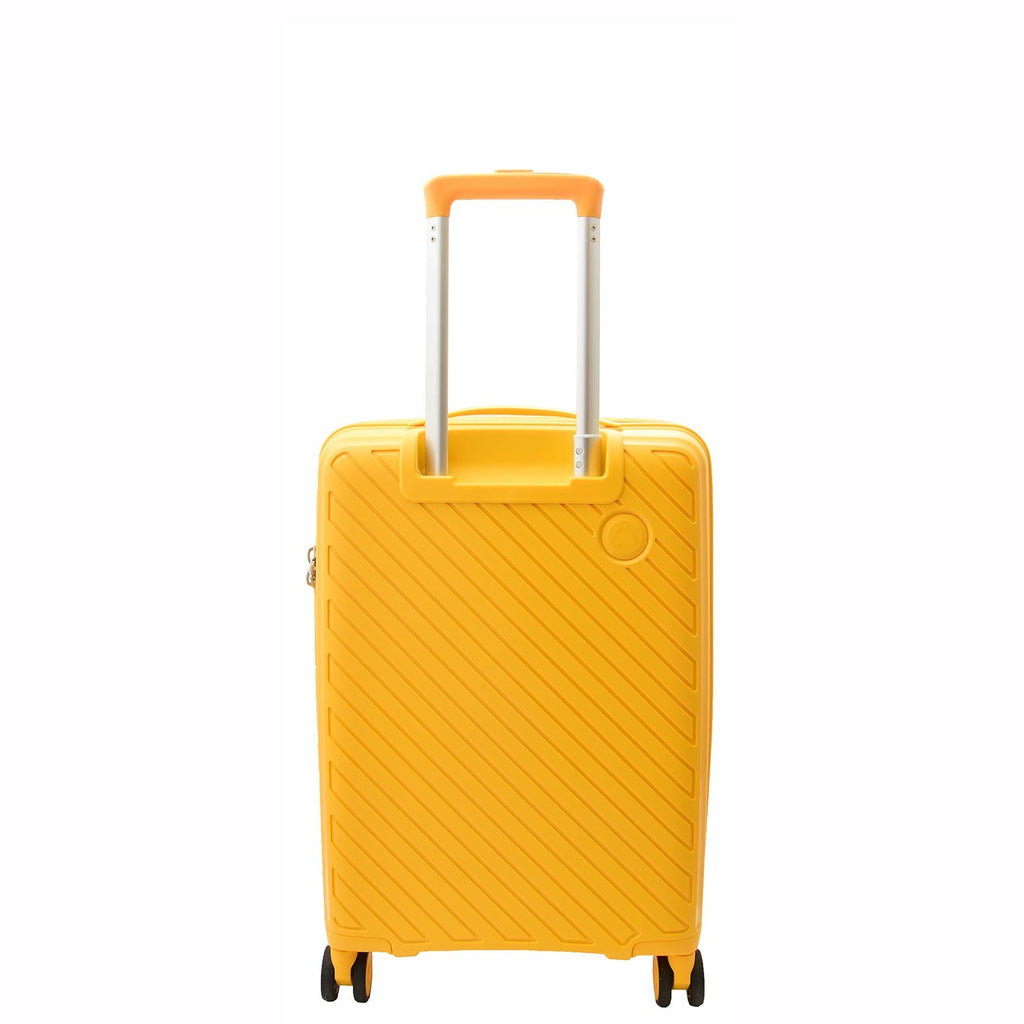 DR542 Hard Shell Cabin Sized Suitcase Wheeled Luggage Yellow 4