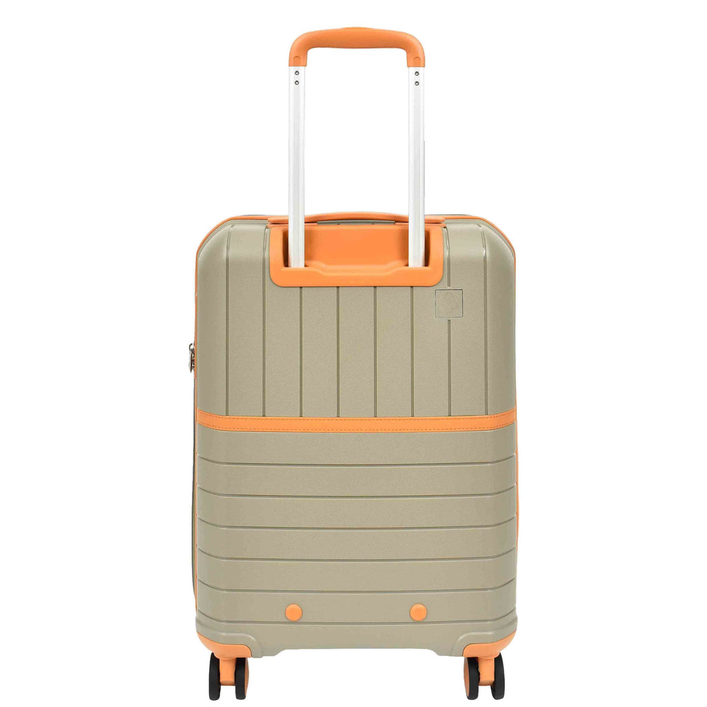 DR626 Hard Shell Expandable Suitcases Wheeled Luggage Champagne 15