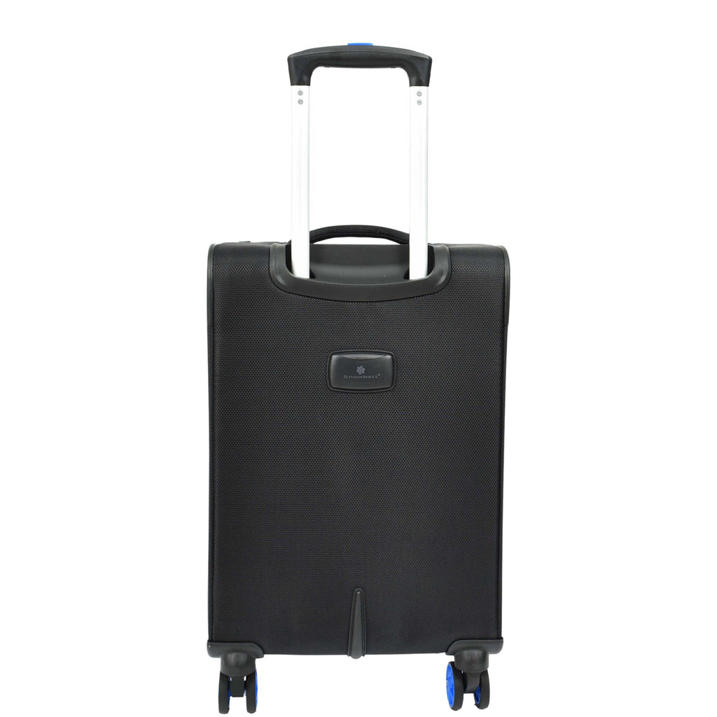 DR627 Eight Spinner Wheeled Soft Expandable Suitcase Black 15