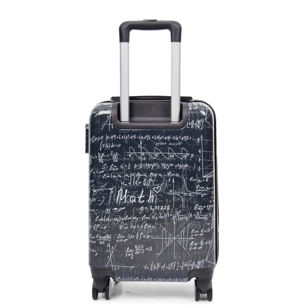 DR569 Expandable Hard Shell Suitcase Four Wheel Luggage Maths Print 5