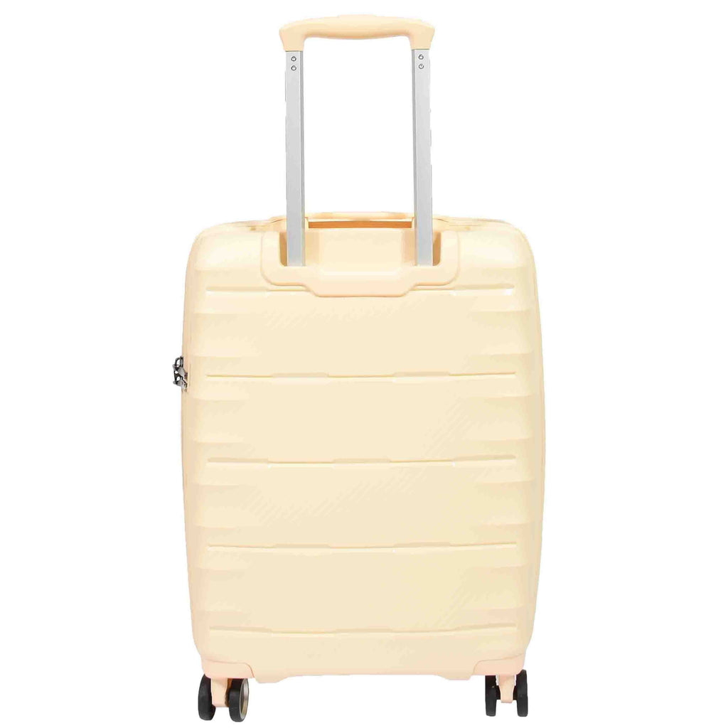 DR541 Expandable ABS Luggage With 8 Wheels Off White 15