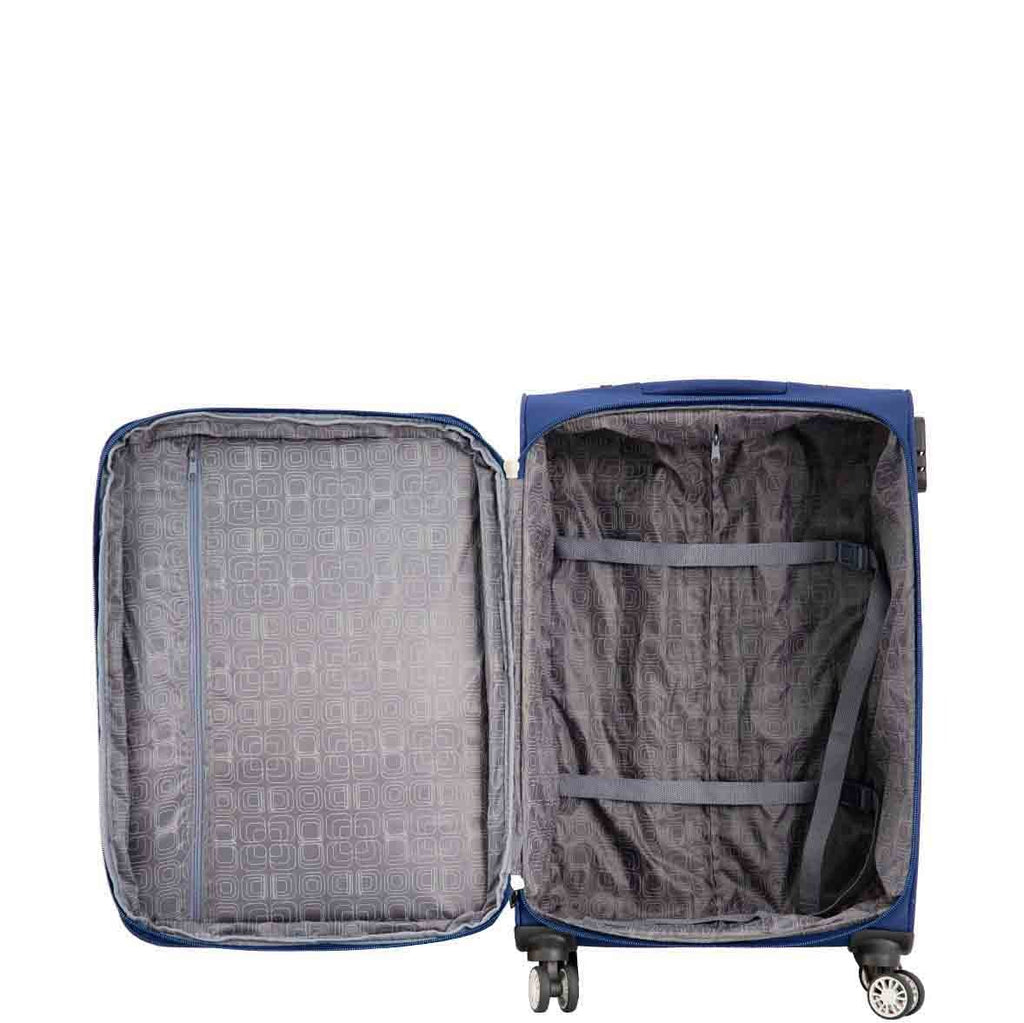 DR549 Expandable 8 Spinner Wheel Soft Luggage Navy 3
