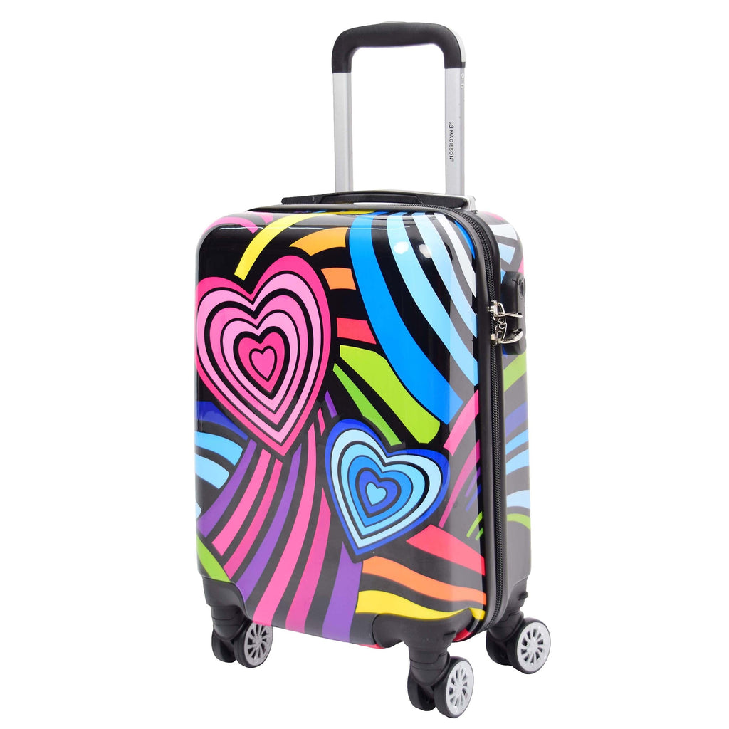 DR622 Lightweight Four Wheeled Luggage With Multi-Hearts Print 17