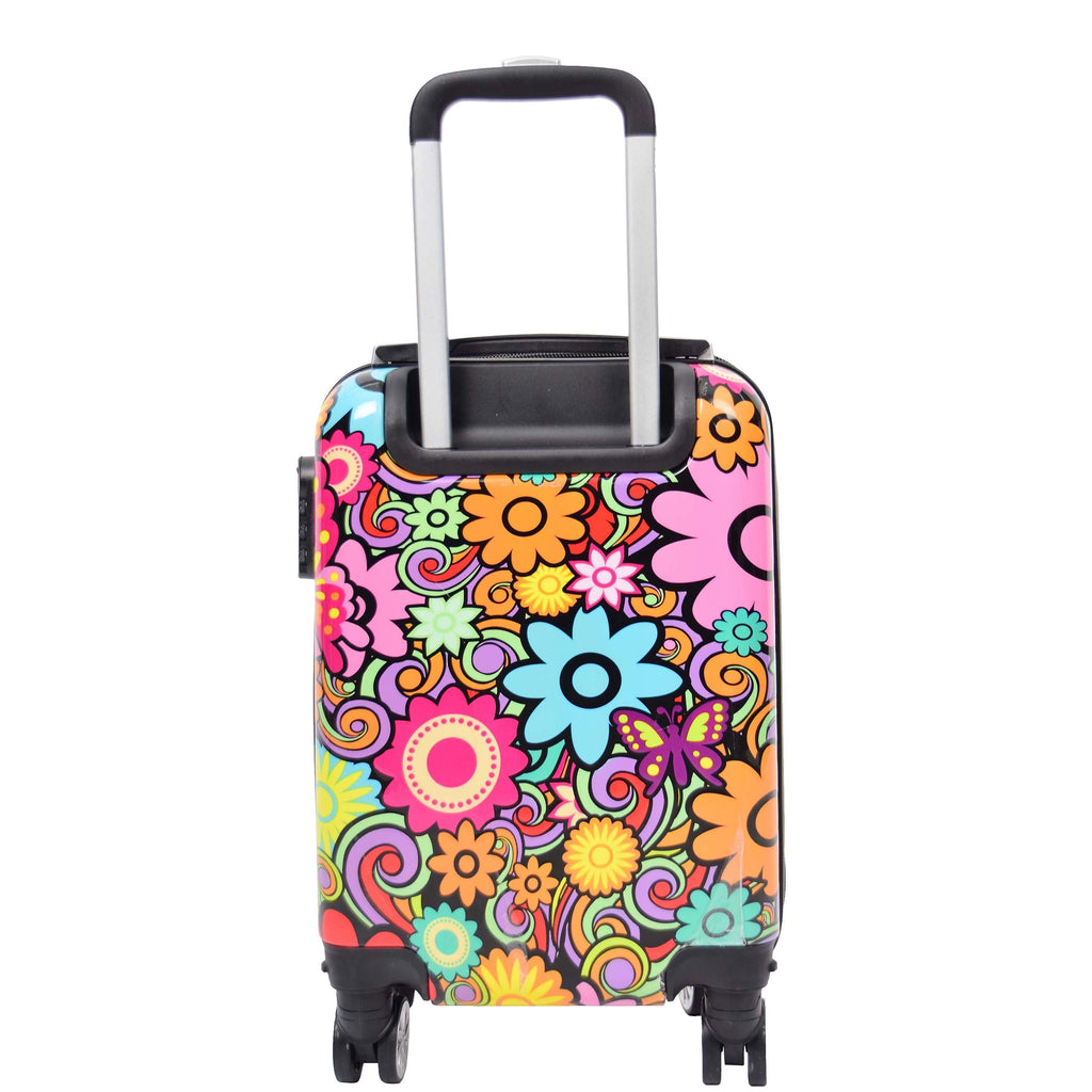 DR576 Expandable Hard Shell Suitcase Four Wheel Luggage Flower Print 28