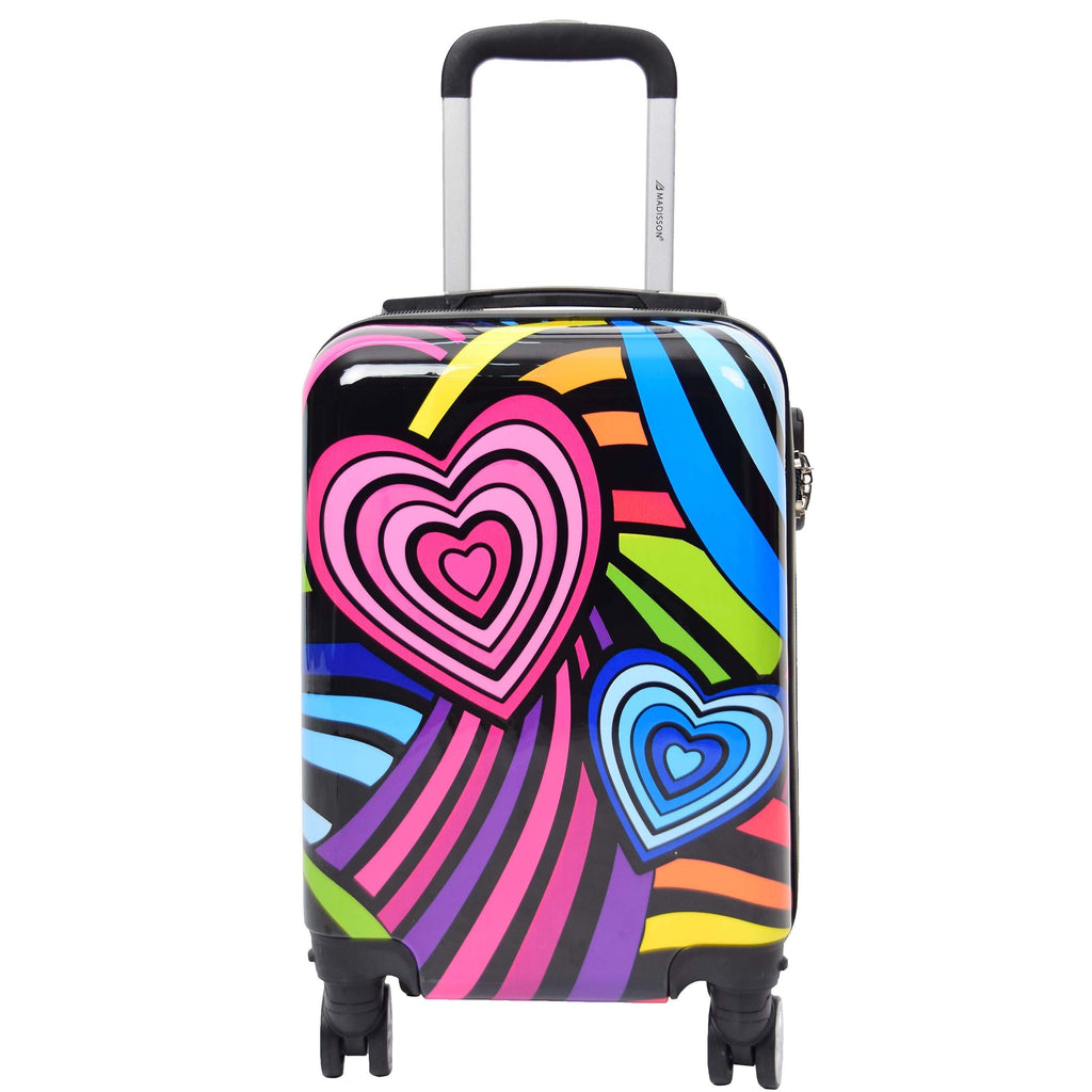 DR622 Lightweight Four Wheeled Luggage With Multi-Hearts Print 19