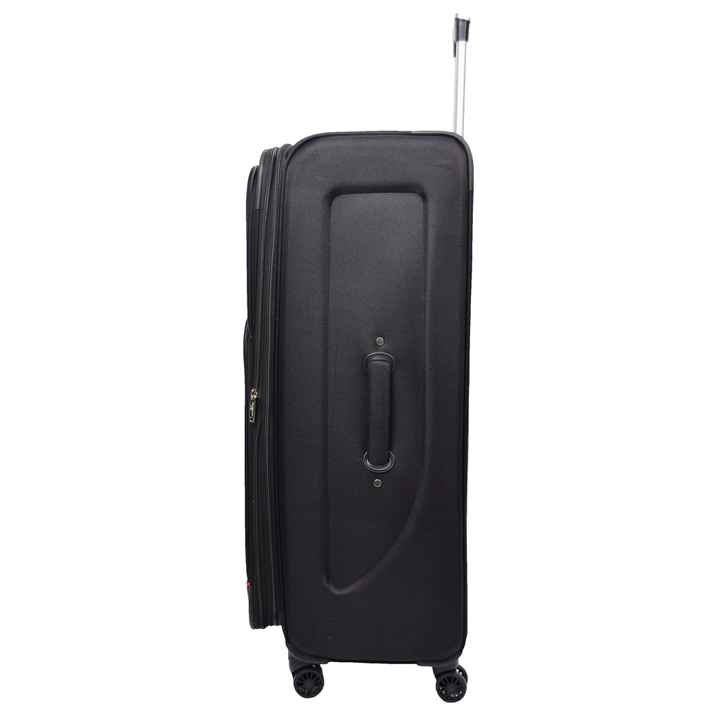 DR568 Soft Case Four Wheel Travel Luggage Suitcase Black 18