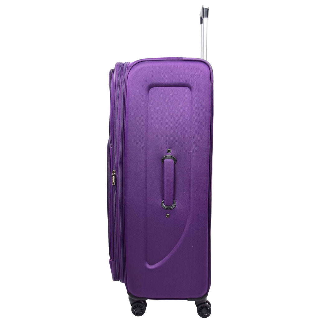 DR568 Soft Case Four Wheel Travel Luggage Suitcase Purple 18