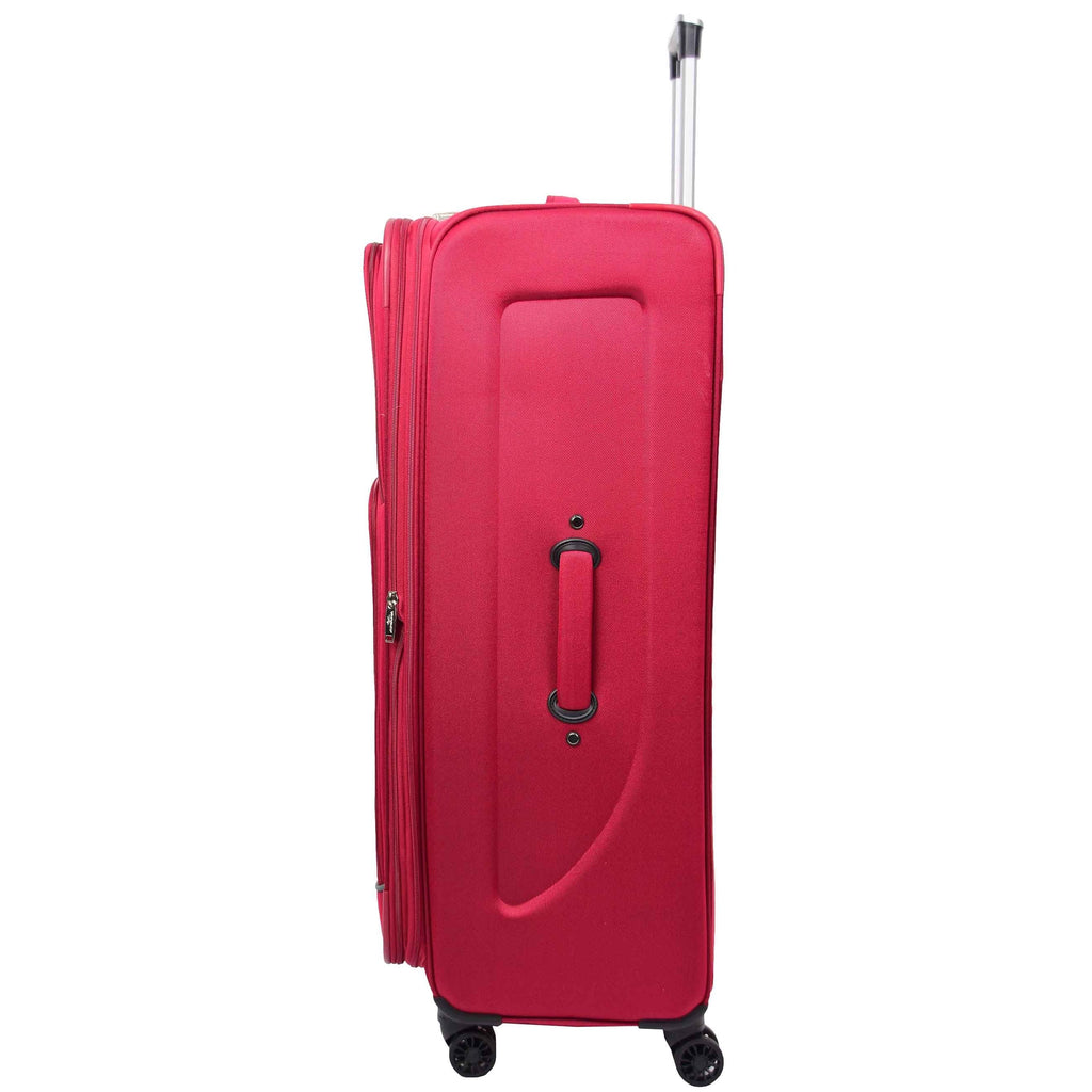 DR568 Soft Case Four Wheel Travel Luggage Suitcase Burgundy 18