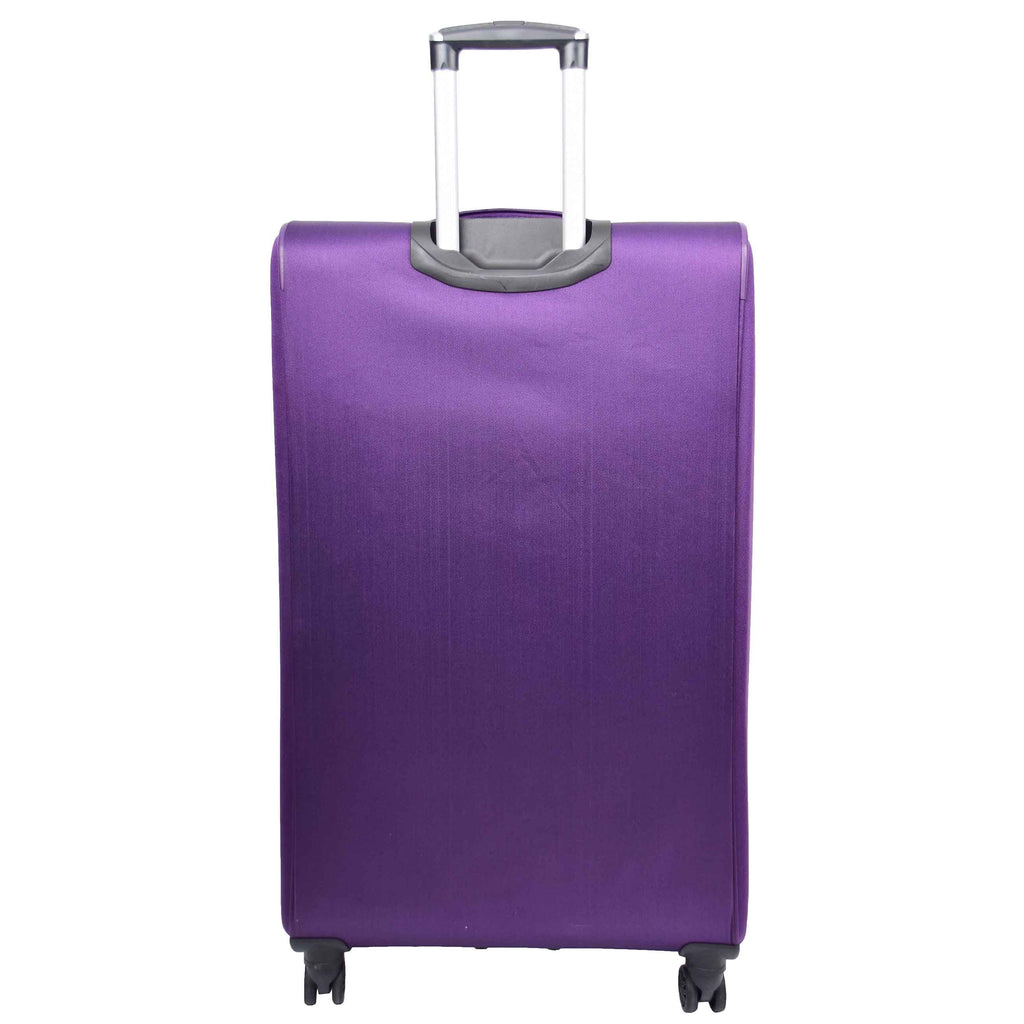 DR568 Soft Case Four Wheel Travel Luggage Suitcase Purple 19