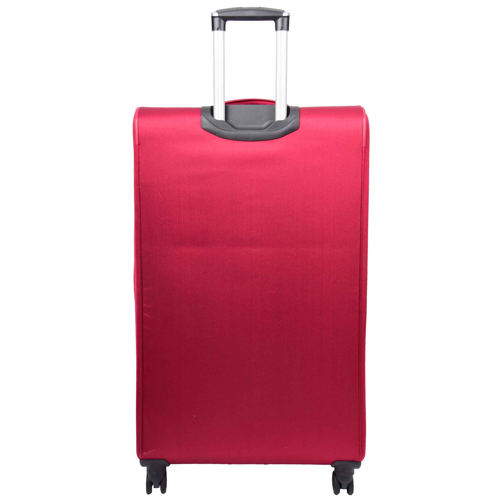 DR568 Soft Case Four Wheel Travel Luggage Suitcase Burgundy 19
