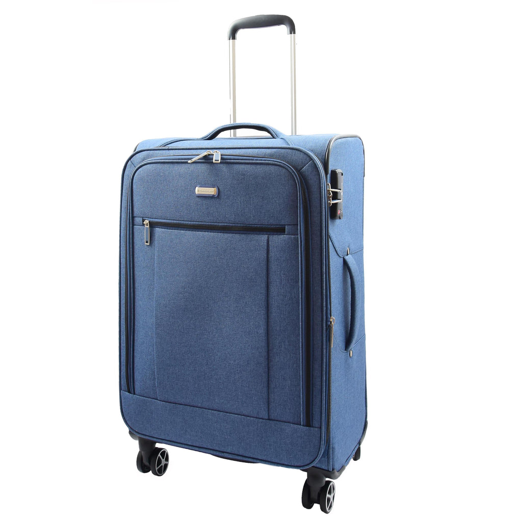 DR537 TSA Lock Four Wheel Suitcase Luggage Blue 7