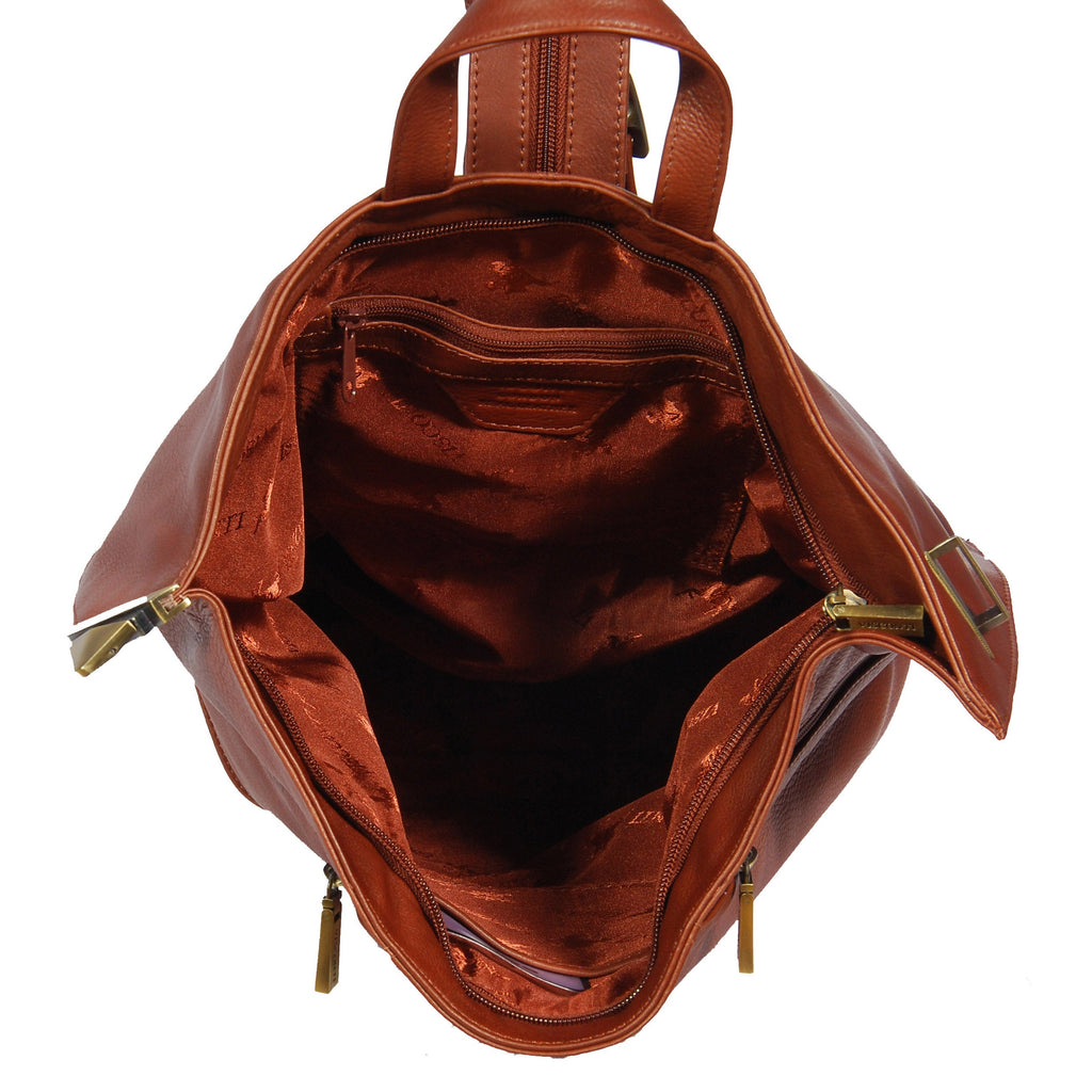 DR380 Walking Travel Leather Backpack Brown 6
