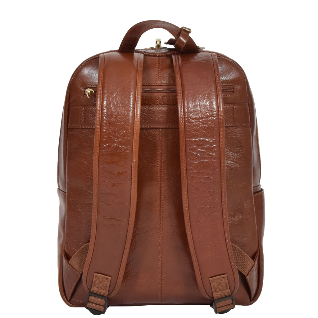 DR283 Back Pack Italian  Buffalo Leather Rucksack Bag Chestnut 5