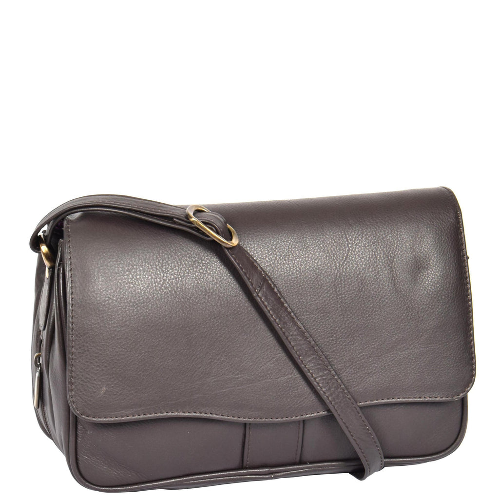 DR313 Women’s Leather Shoulder Messenger Handbag Brown 5
