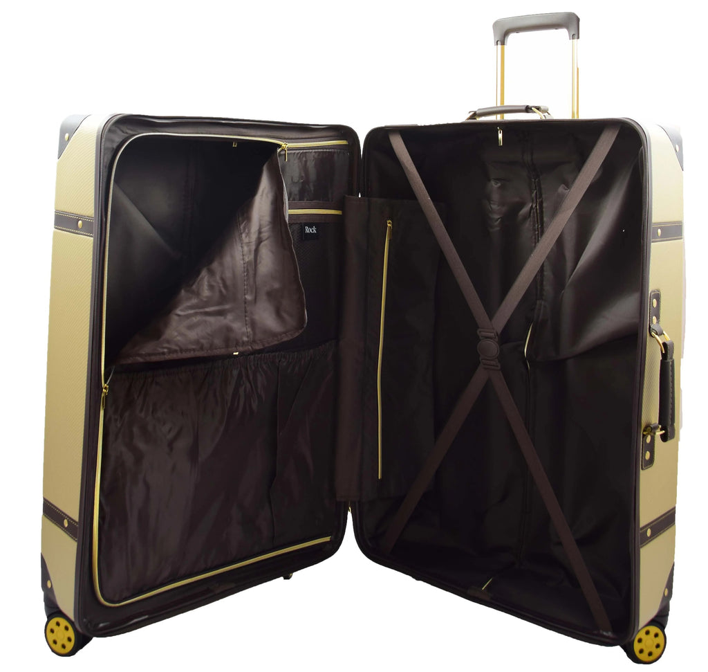 DR515 Travel Luggage with 8 Spinner Wheels Gold 12