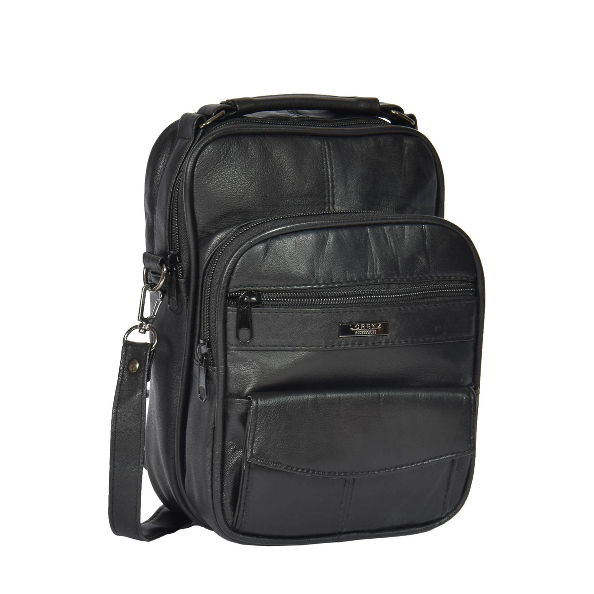 Multi Pocket Leather Bag | Black | Divergent Retail