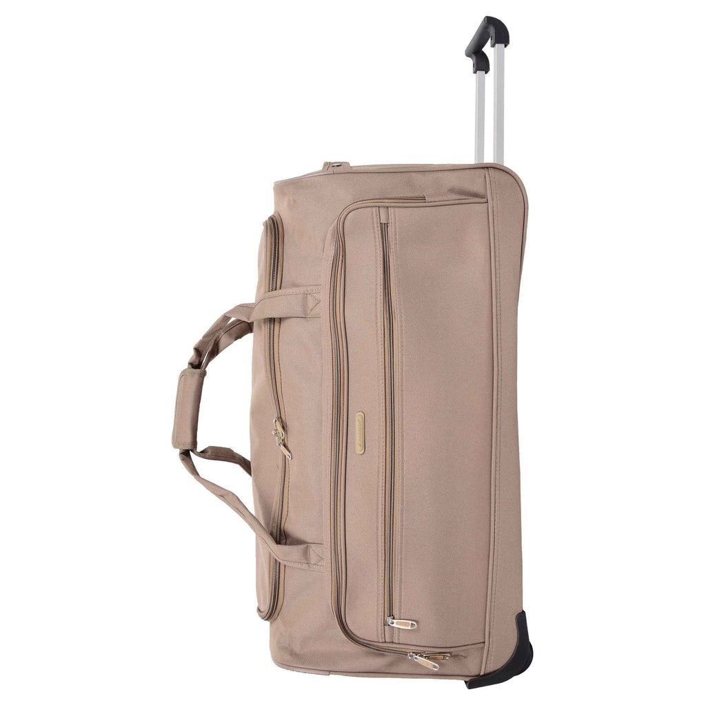 DR488 Lightweight Large Size Holdall with Wheels Beige 1