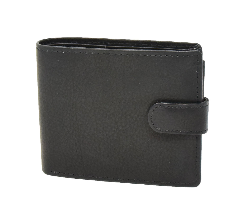 DR407 Men's Wallet with a Buckle Closure Black 1