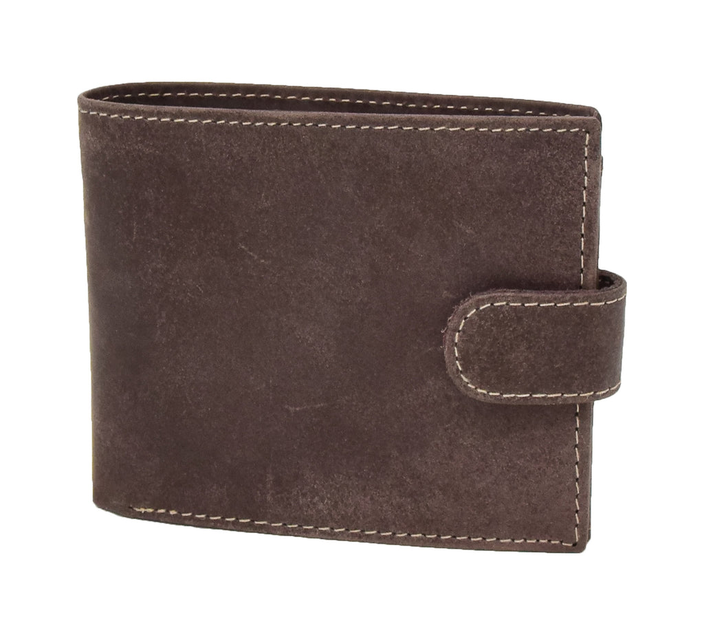 DR407 Men's Wallet with a Buckle Closure Brown 1