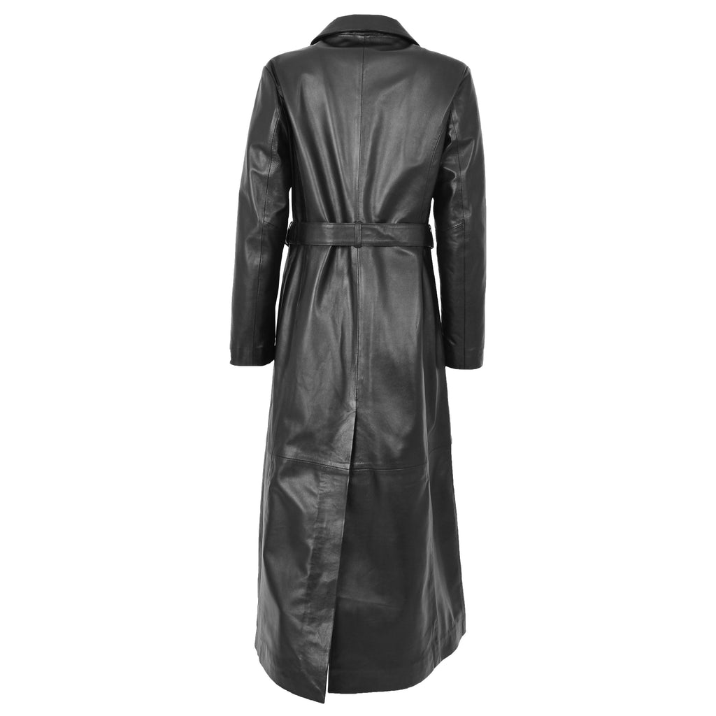 DR235 Women's Classic Full Length Long Coat Winter Black 2