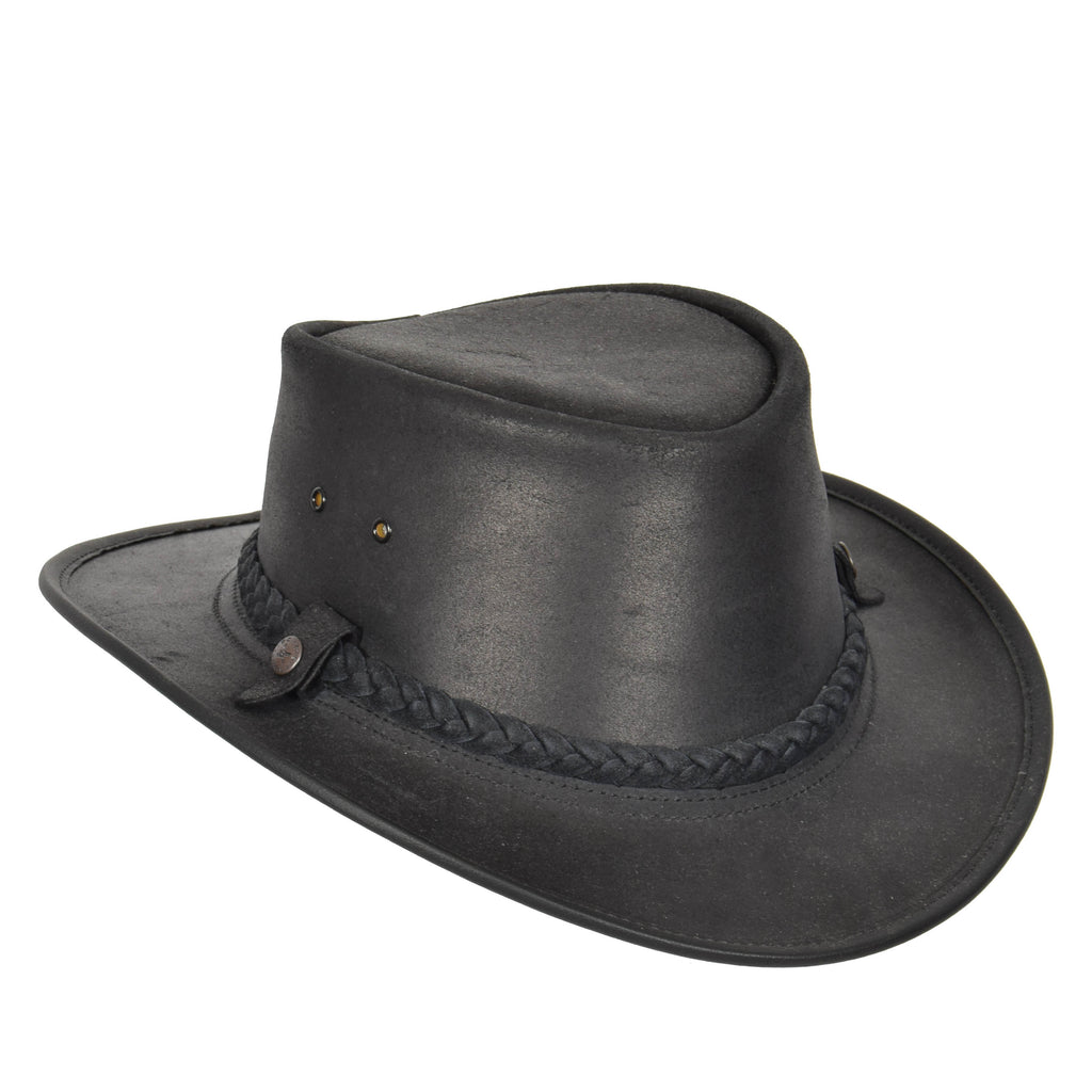 DR398 Original Australian Leather Cowboy Hat Black 1