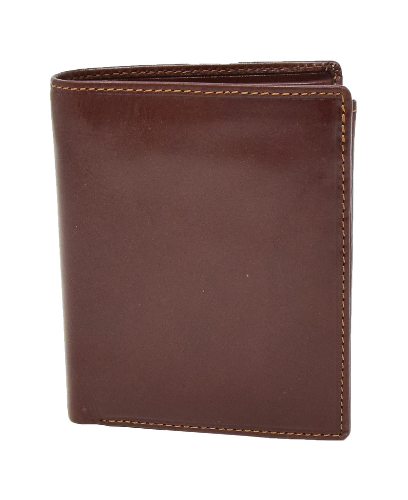 DR430 Men's Large Leather Bifold Wallet Brown 2